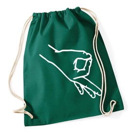 Hippowarehouse Finger circle game Drawstring CottonSchool Gym Bag 37cm x 46cm, 12 litres