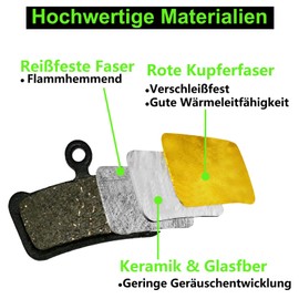 Bicycle Brake Pads for SRAM Brake Pads Guide R T G2 and G2 RSC, Resin Semi-Metallic Brake Pads Bicycle Disc Brake for SRAM Guide Brake Pads Avid X.O Trail, Elixir 7 Trail, Elixir 9 Trail, 2 Pairs