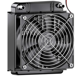 Clyxgs 8 Pipe Aluminum Heat Exchanger Cooling Water Drain Water Cooling Radiator Water Cooling Row with Fan Radiator for PC CPU CO2 Laser Water Cool S