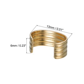 sourcing map Pack of 50 Leather Rope Clip Cylindrical Crimping Cord Cramps Foldable Cord Leather Cord Closure for Homemade Lanyard Tassels Jewellery Making Copper Clay