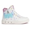 Geox Girls' J Skylin Girl Trainers, White multi-coloured
