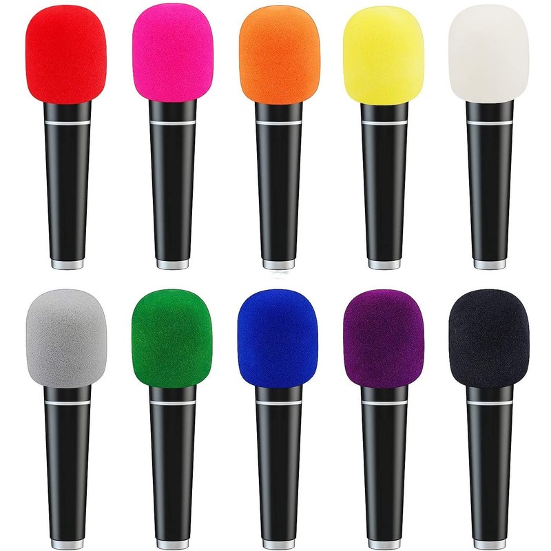 Fielect Microphone Cover Sponge Foam Mic Cover Handheld Microphone Windscreen