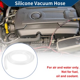 Hihaha Silikon-Vakuumschlauch für Kfz-Vakuumsysteme Hochtemperatur 3,3 Fuß 5/16" 8mm ID 3mm Dicke 1 Stück Klar