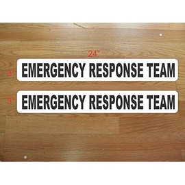 Emergency Response Team Magnetic signs 3x24 inches to fit Vehicle Car, Truck, Van suv us dot Approved Size Kit