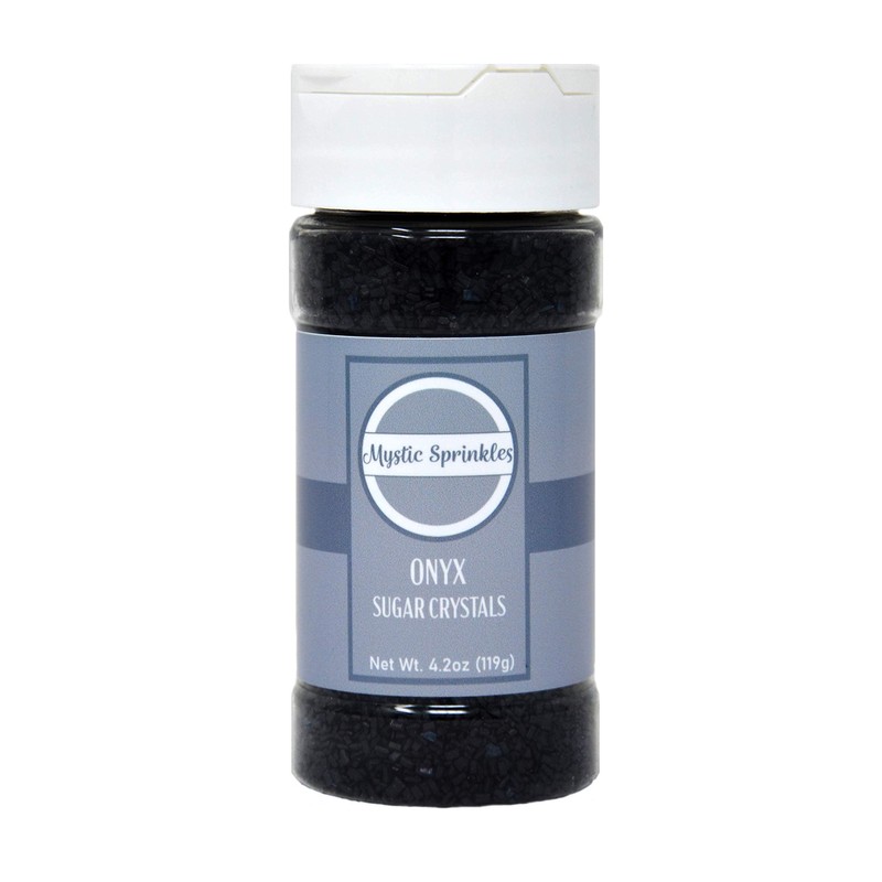 Mystic Sprinkles Sugar Crystals 4.2oz Bottle (Onyx- Black)