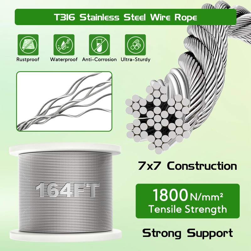 Trellis Wire for Climbing Plants Outdoor, 30 Set Wall Wire