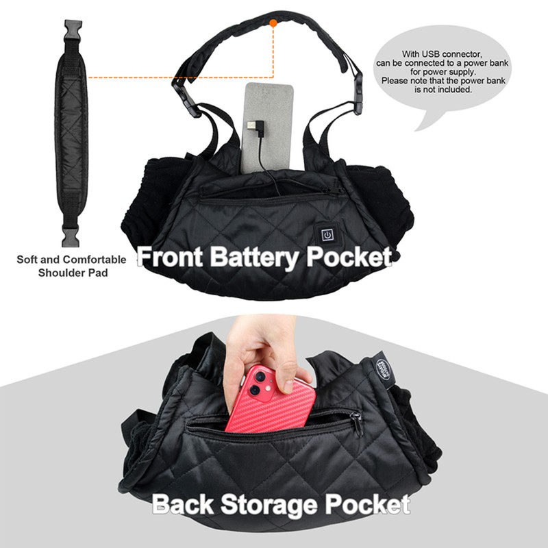 Hand Warmer Pouch 3 Levels Adjustment Waterproof Smart Heating Cloth