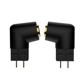 Tirstrup 2pcs 0.78/0.75 Angled 2 Pin to MMCX Adapter Female Earphone Work for MMCX Cable to Connected with KZ AS10 TRN V80 ES4 ED16 ZS5 ZS6 ZSR ZST ZS10
