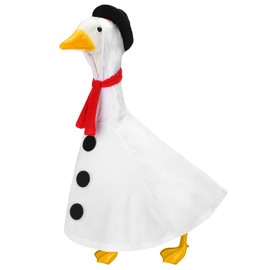 Outus Christmas Snowman Goose Outfits Funny Snowman Porch Goose Outfit 23 Inch Holiday Lawn Geese Cloth for Christmas Yard Garden Outdoor Decorations