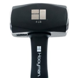 Hooyman 4lb Club Sledge Hammer with Heavy Duty Construction, Ergonomic No-Slip H-Grip Handles, Solid Fiberglass Cores, and Epoxy Sealed Heads for Construction, Gardening, Yard Work, and Outdoors