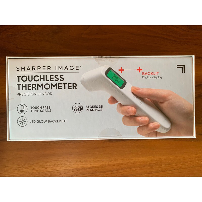 Sharper Image Touchless Thermometer No Contact Touch Free Infrared Sensors