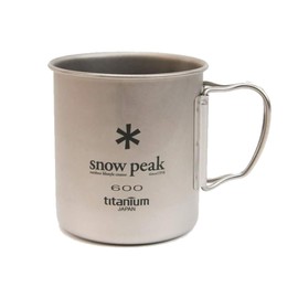 Snow Peak Titanium Single Wall Cup 600,Silver