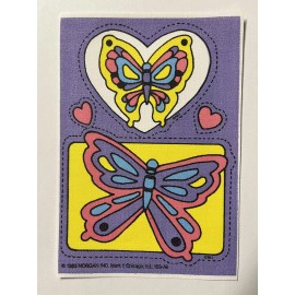 Mark I Vintage Mark 1 Scratch Sniff bubblegum Iron-On Sticker BUTTERFLIES Sheets Morgan