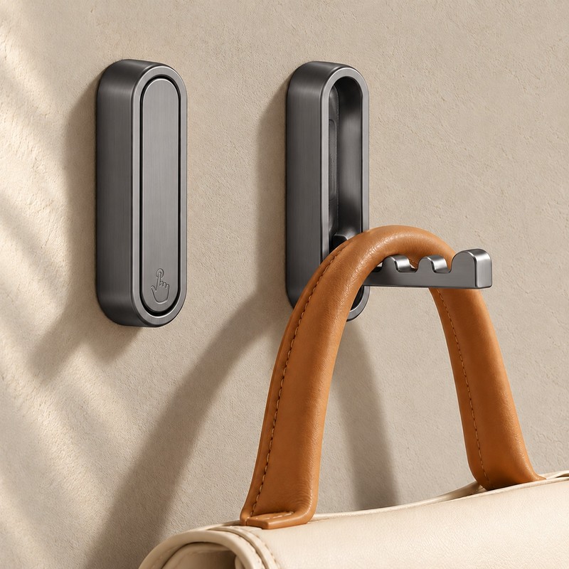 Foldable Wall Hook for Towels, Coats & Bags – Wall