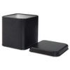 Square Black Metal Tins Empty Cube Steel Box Storage Container