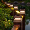 TW SHINE 6 Pack 4x4 Solar Post Cap Lights, 2