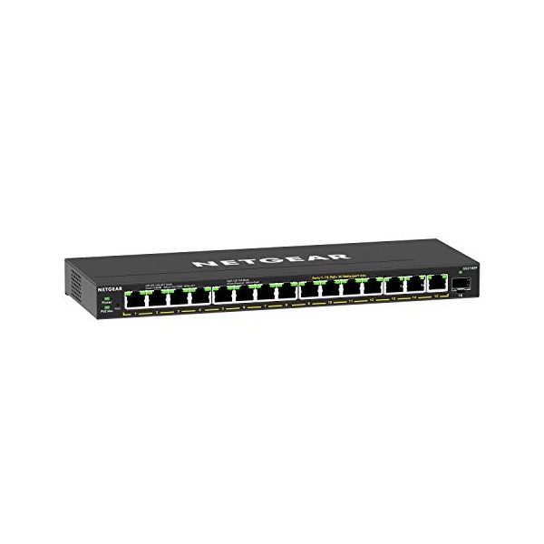 NETGEAR 16-Port PoE Gigabit Ethernet Plus Switch (GS316EP) - Managed,