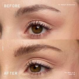 NYX PROFESSIONAL MAKEUP The Brow Glue, gel para cejas con color de fijación extrema, color topo