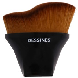 DESSINES Makeup Brush, Foundation Brush, Kabuki Brush, Professional Brush, Vegan Brush (Foundation Black Curved [B])