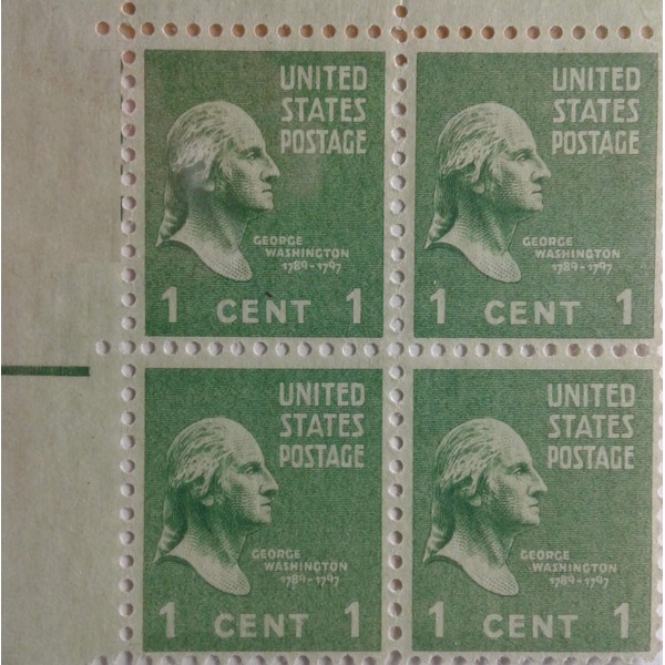 1938 George Washington Set of 4-1 ¢ US Postage Stamps New US #804