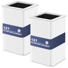 （2 Pack）121 Replacement Filter, Compatible with Blue P-ure 121 Air Purifier, H13 Particle, and Activated Carbon Filter