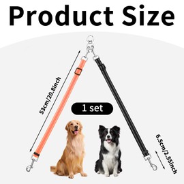 Double Dog Lead Multi 2 in 1 - Splitter for 2 Dogs, 360° Rotatable, Adjustable Reflective Nylon Lead, No Tangle, Outdoor Hiking Lead for Puppies, Small, Medium, Running Training for Dog Leads