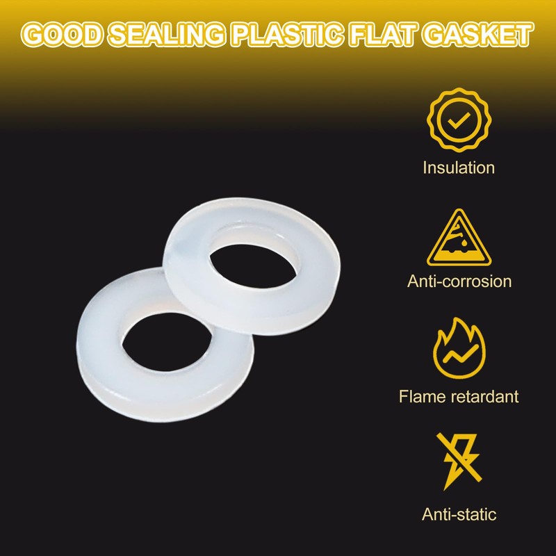 PATIKIL M3 Nylon Flat Washers, 120 Pcs 3mm ID 6mm