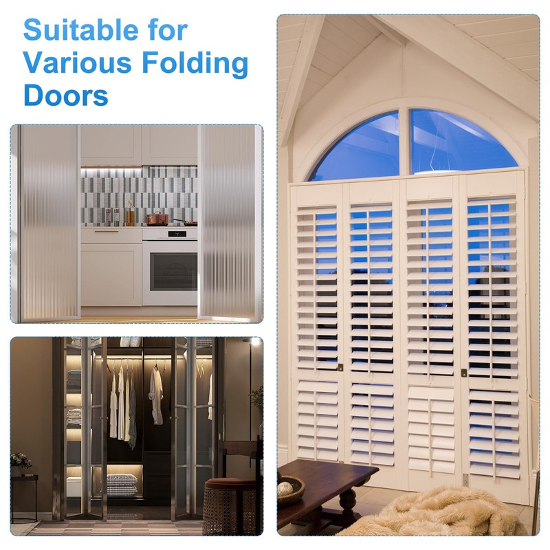 PATIKIL Bifold Door Hardware, 3Pcs 0.9 Inch Bi-Fold Door Bottom