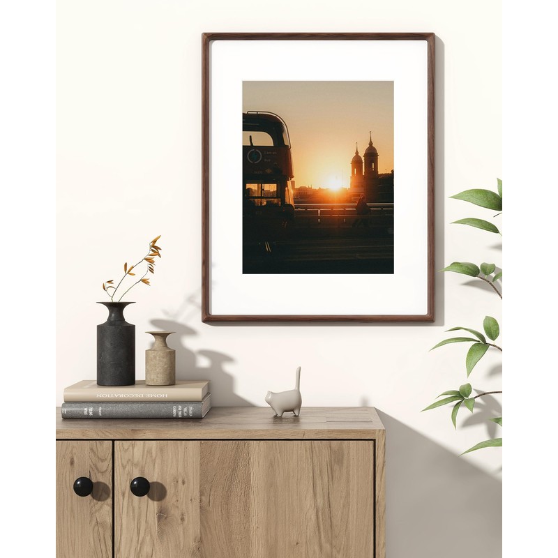 RICHFOCUS 16x20 Picture Frame USA-Sourced Natural Walnut Solid Wood Photo