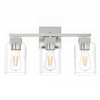 Espird Brush Nickel Bathroom Vanity Light - 3 Light Bathroom
