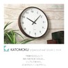 KATOMOKU plywood wall clock brown sweep (continuous second hand) km-35L