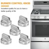 WB03X24818 5 Pcs WB03X2481 Stainless Steel Look Control Knobs for