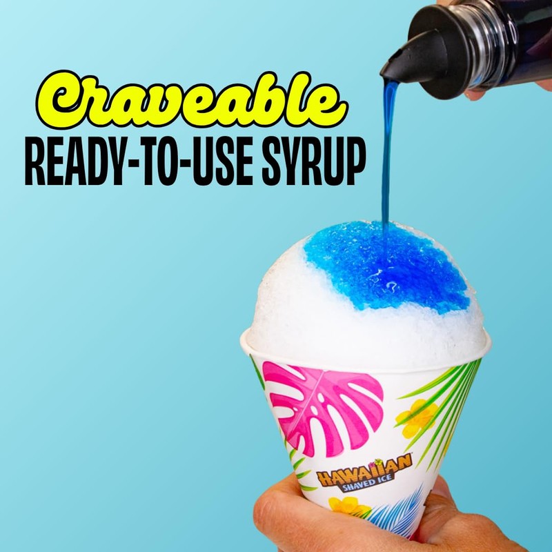 Hawaiian Shaved Ice Blue Cotton Candy Syrup - Nut Soy