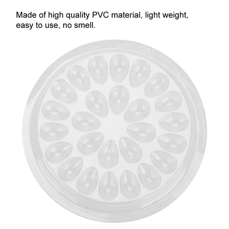 Pack of 50 Disposable Eyelash Glue Palette, Transparent Plastic Eyelash