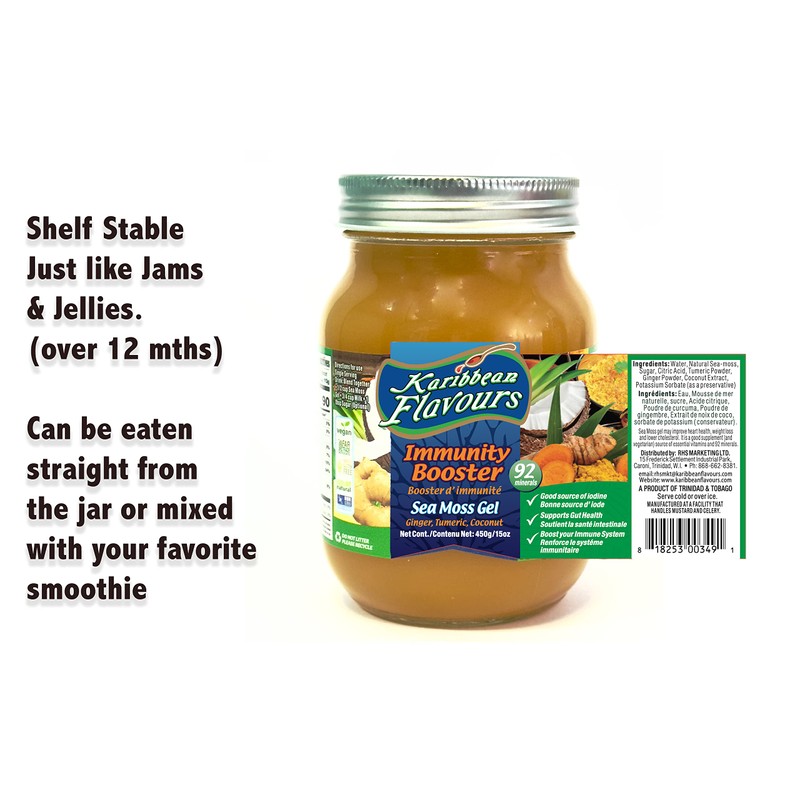 Sea Moss Gel - Turmeric - Ginger - Coconut 450g