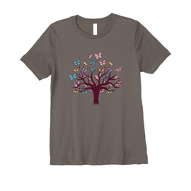 Butterfly Tree - Cute Nature Art Summer Gift Premium T-Shirt
