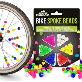 kongchan 36 Pcs Colorful Bike Spoke Beads | Kids Bicycle Wheel Decorations | Easy Clip-on Plastic Spokey Dokeys for Boys & Girls (Multicolor)