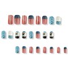 ONPRESS 24Pcs 4th of July Press on Nails Medium Square