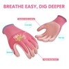 VGO 3 Pairs Women’s Gardening Gloves - Non-Slip Nitrile Coated,