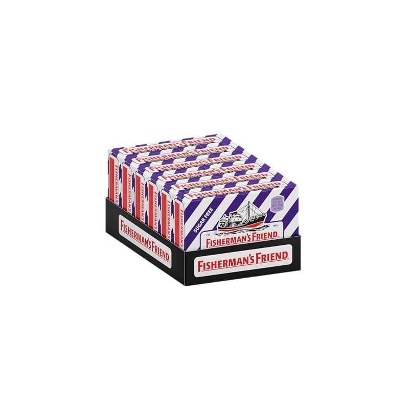 Fisherman's Friend - Pack of 6, 45g Blackcurrant Lozenge Packs,