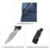 ALBATROSS 6-in-1 Modern Damascus Steel Folding Pocket Knives with LED