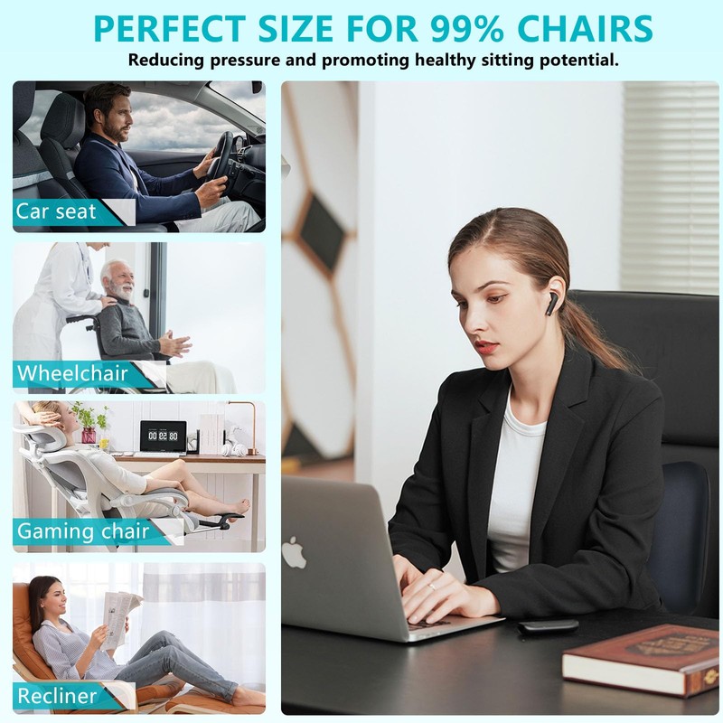 FLORICH Car Seat Cushion and Back Support for Office Chair