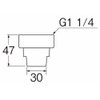 SANEI PH62-88S-30 Drain Hose Union Nut, Connects to Drain Plug