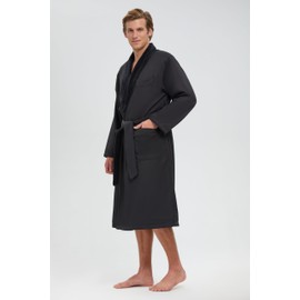 MONARCH Plush Lined Microfiber Bath Robe for Women or Men - Super Soft, Durable Luxury Spa, Resort & Hotel Bathrobe, Generously Sized (Unisex) Cypress