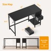 CubiCubi Computer Desk with 2 Drawers, 40 Inch Small Home