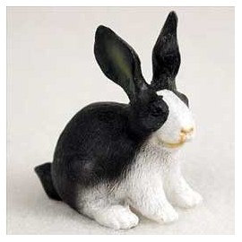 Conversation Concepts Black & White Rabbit Miniature Figurine