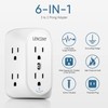 LENCENT 2 Prong Power Strip, 3 to 2 Prong Grounding