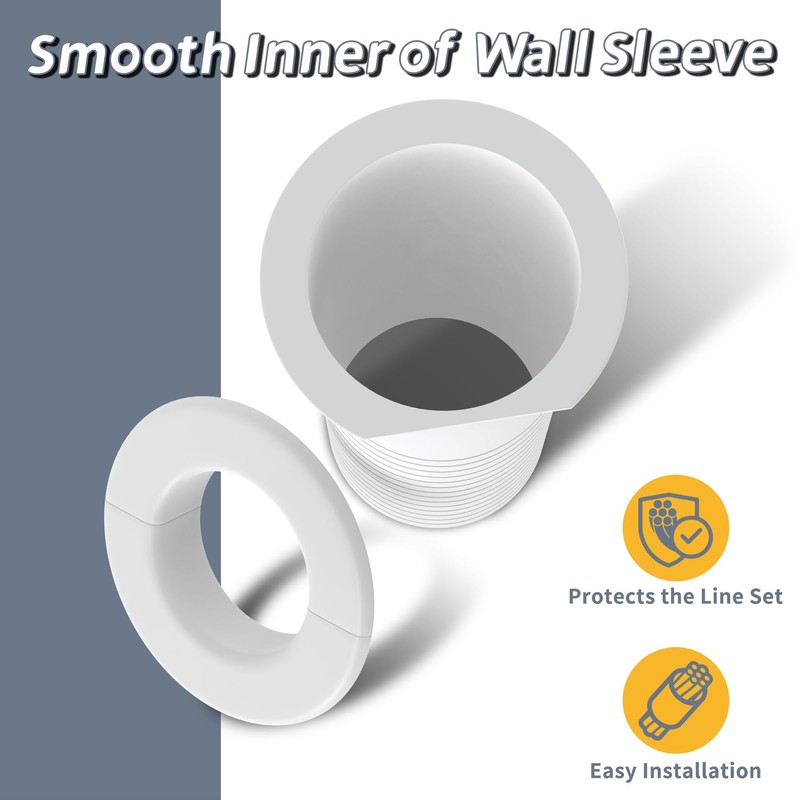 Flamorrow Mini Split Cover Wall Sleeve for Air Conditioning Line