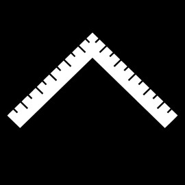 Worshipful Master's Square Masonic Vinyl Decal - White 6 Inch