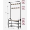 VASAGLE Coat Rack, Hall Tree with Shoe Bench for Entryway,
